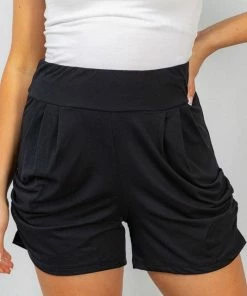 Boutique Simplified Blacked Out Harem Shorts