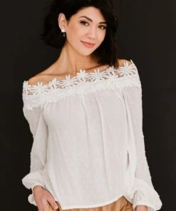 Trendsi Ladue Crochet Trim Top (GHG-S) GHG- Shop Singles