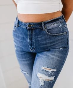 Trendsi RISEN Chloe Shadow Hem Distressed Straight Leg Jeans Apparel 18 Trendsi RISEN Chloe Shadow Hem Distressed Straight Leg Jeans Apparel