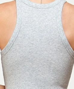 8 Core Montly Racerback Bodycon Dress In Heather Grey Apparel