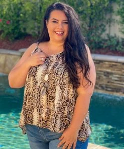 Boutique Simplified Slither Around Tank Top