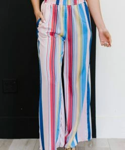 Trendsi Apparel Striped Satin Pants