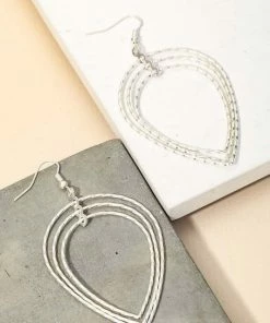 Boutique Simplified Apparel Trio Of Love Dangle Earrings