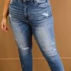 Trendsi Apparel RISEN Simone High Rise Distressed Raw Hem Skinny Jeans