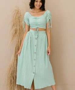 Trendsi Look At Me Crop Top And Midi Skirt Set