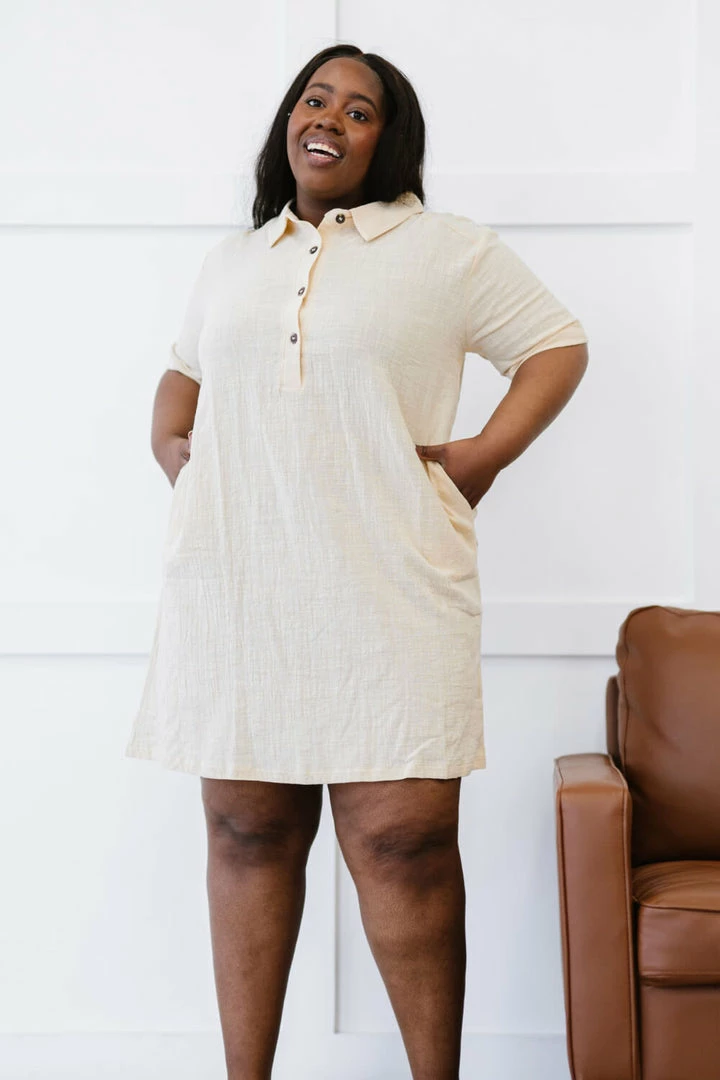 Trendsi Dresses + Skirts + Jumpsuits Iconic Scene Gauze Half Button Dress 9 Trendsi Dresses + Skirts + Jumpsuits Iconic Scene Gauze Half Button Dress