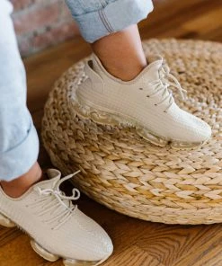 Trendsi Morning Run Athletic Sneakers In Beige Apparel