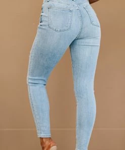 Trendsi Judy Blue Jen High-Waist Distressed Skinny Jeans Apparel