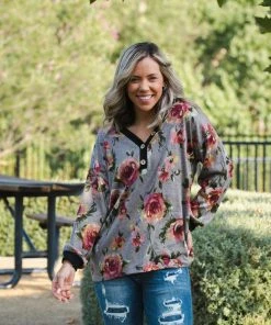 Boutique Simplified Heavenly Blooms Pullover