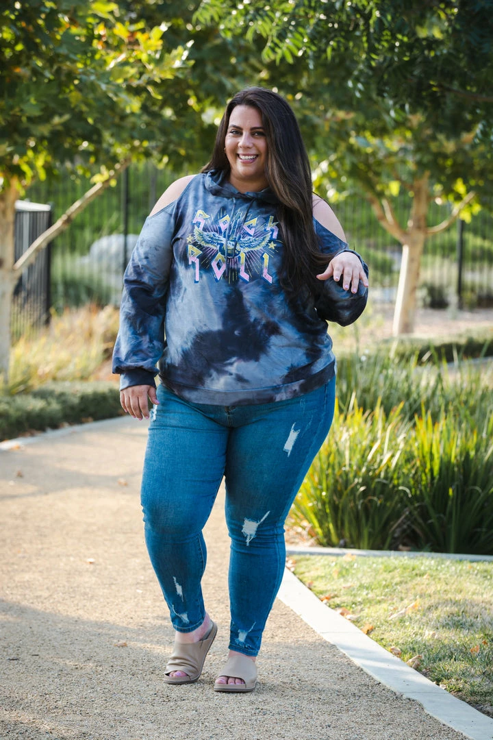 Boutique Simplified Rock & Roll Cold Shoulder Hoodie 4 Boutique Simplified Rock & Roll Cold Shoulder Hoodie