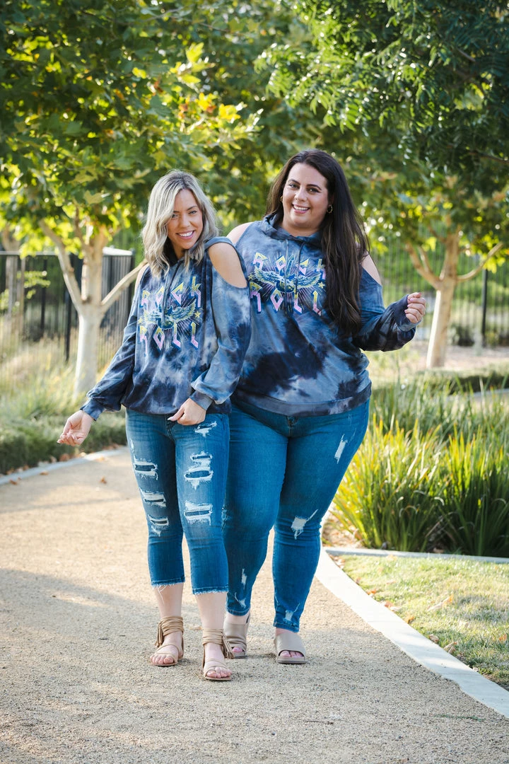 Boutique Simplified Rock & Roll Cold Shoulder Hoodie 5 Boutique Simplified Rock & Roll Cold Shoulder Hoodie