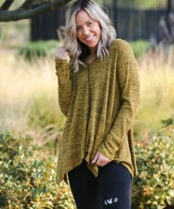 Boutique Simplified Butterscotch Afternoons Brushed Waffle Knit