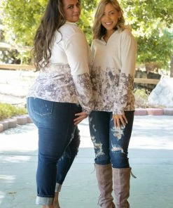 Boutique Simplified Splashed With Fall Pullover