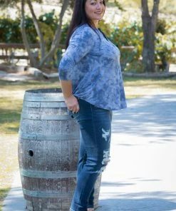 Boutique Simplified Stormy Skies 3/4 Sleeve Gabby