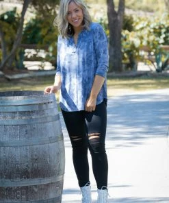 Boutique Simplified Stormy Skies 3/4 Sleeve Gabby