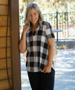 Boutique Simplified Blessed & Dressed In Ivory Plaid