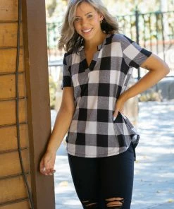 Boutique Simplified Blessed & Dressed In Ivory Plaid