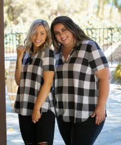 Boutique Simplified Blessed & Dressed In Ivory Plaid