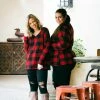 Boutique Simplified Mad About Plaid Pullover - Red