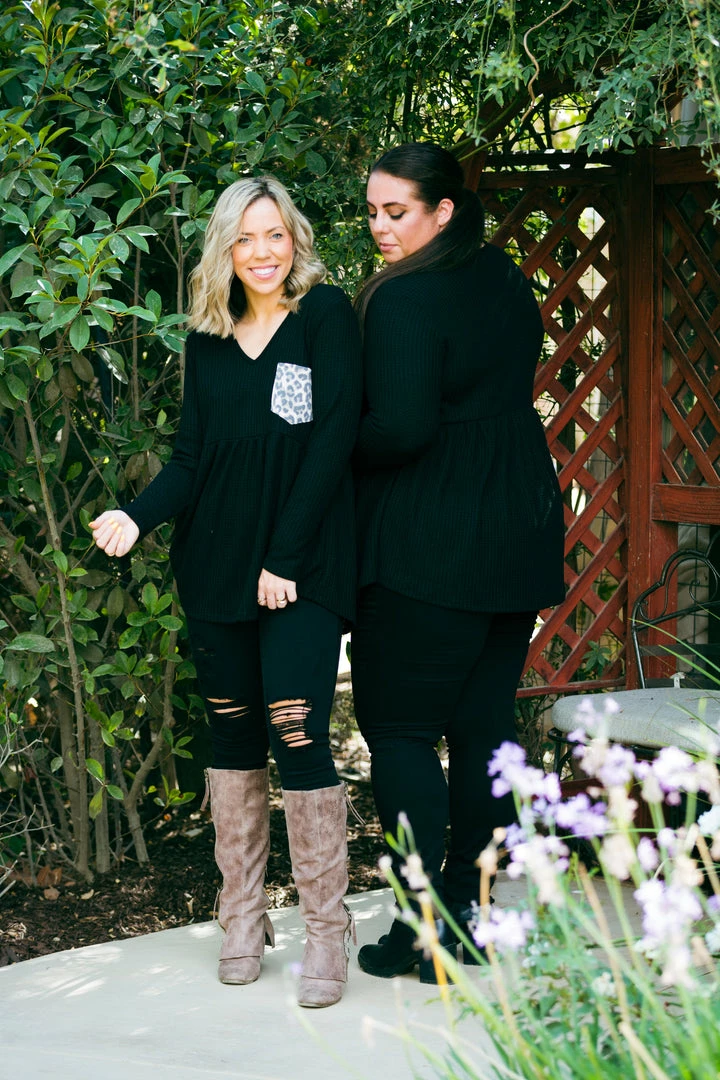 Boutique Simplified Huntress Waffle Knit Babydoll 4 Boutique Simplified Huntress Waffle Knit Babydoll