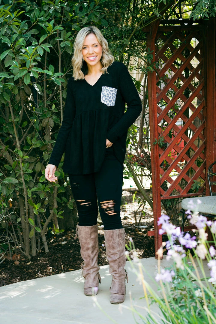 Boutique Simplified Huntress Waffle Knit Babydoll 8 Boutique Simplified Huntress Waffle Knit Babydoll