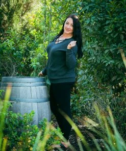 Boutique Simplified All The Feels Pullover In Charcoal