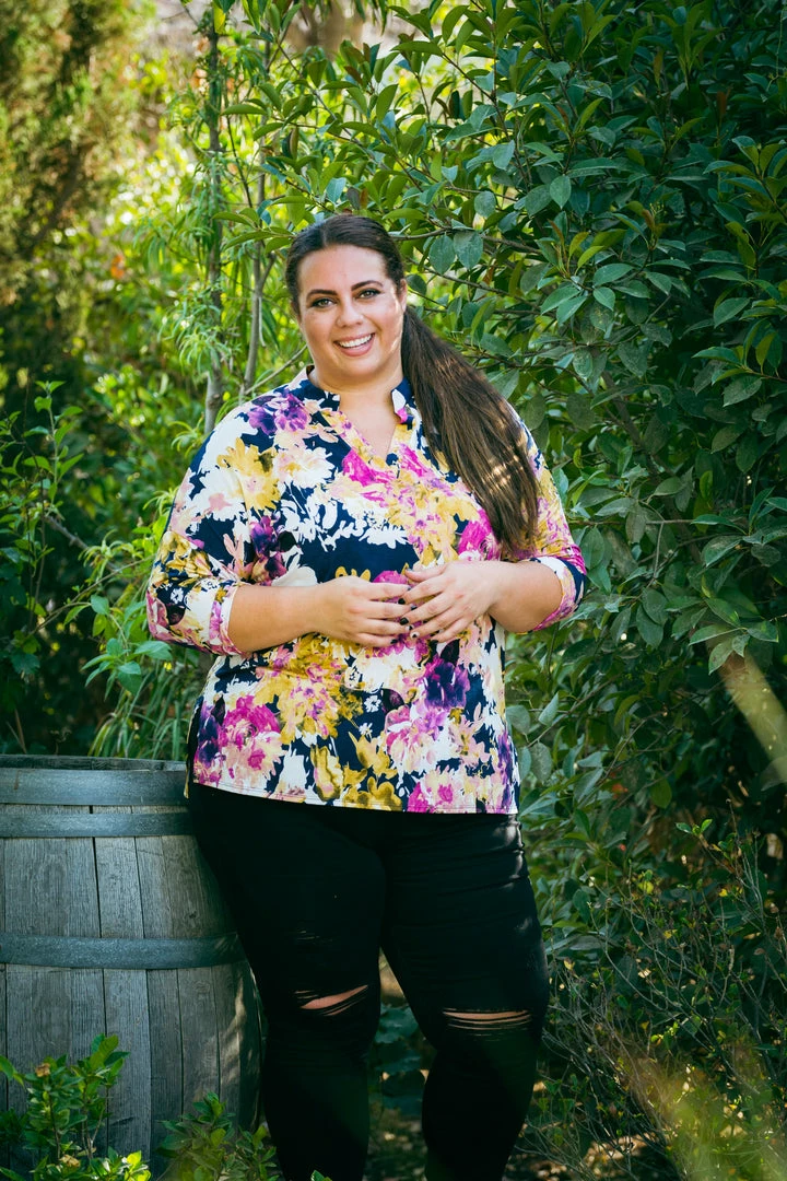 Boutique Simplified As The Leaves Change 3/4 Sleeve Top 1 Boutique Simplified As The Leaves Change 3/4 Sleeve Top