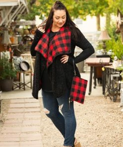 Boutique Simplified Plaid Forever Fleece Vest