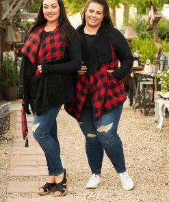 Boutique Simplified Plaid Forever Fleece Vest