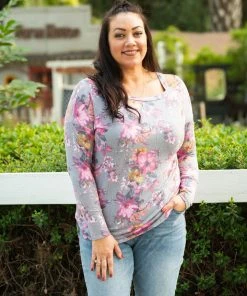 Boutique Simplified Foggy Mornings Cold Shoulder Tunic