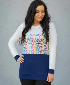 Boutique Simplified Shimmering Cheetah Long Sleeve