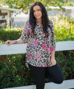 Boutique Simplified Peruvian Dreamin' 3/4 Sleeve Top