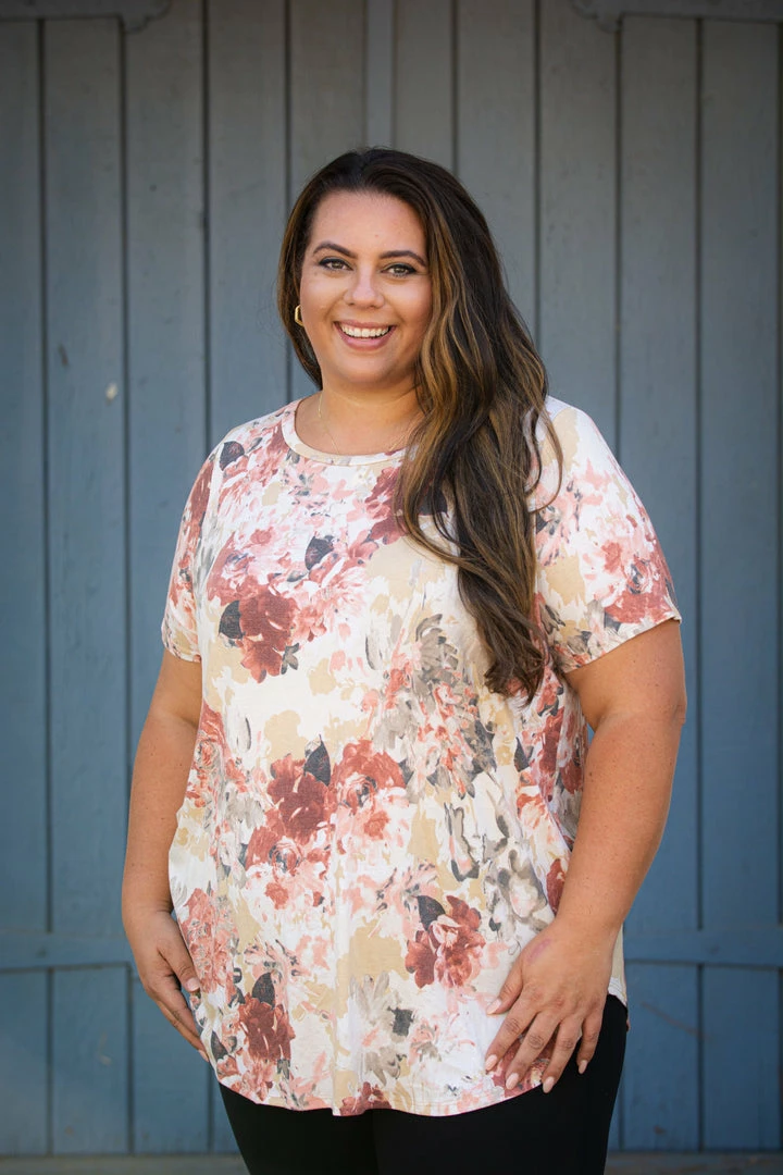 Boutique Simplified Sweet Symphony Of Roses Hi Lo Tunic 1 Boutique Simplified Sweet Symphony Of Roses Hi Lo Tunic