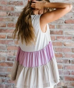 Trendsi Apparel Watching The Sunset Color Block Babydoll Tank