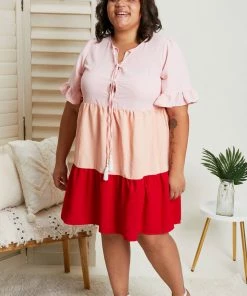 Trendsi Apparel Hailey & Co Sunset Boulevard Color Block Dress