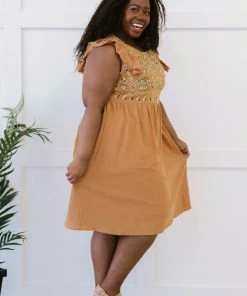 Trendsi Apparel Canyon Walks Embroidered Mini Dress