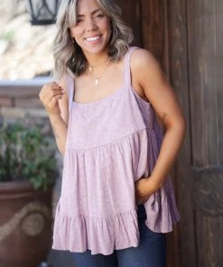 Boutique Simplified Blissful Blooms Tiered Tank