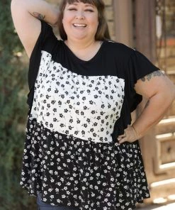 Boutique Simplified Obsessive Devotion Ruffled Short Sleeve 1X