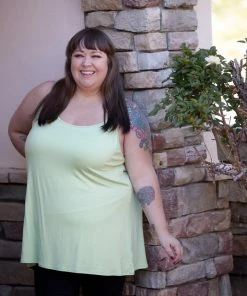 Boutique Simplified Spring Green Cami Tank