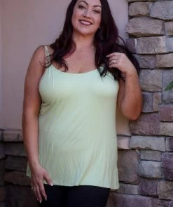 Boutique Simplified Spring Green Cami Tank