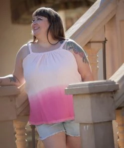 Boutique Simplified Strawberry Sorbet Ombre Tank