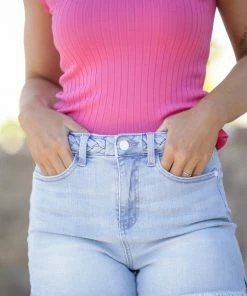 Boutique Simplified 2X Fair Maiden Braided Judy Blue Shorts