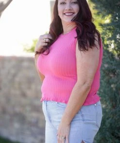 Boutique Simplified Coral Reef Solid Knit Top