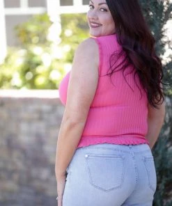 Boutique Simplified Coral Reef Solid Knit Top