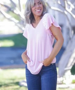 Boutique Simplified Vision Of Love Blush Flutter Sleeve 3X