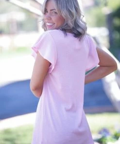 Boutique Simplified Vision Of Love Blush Flutter Sleeve 3X