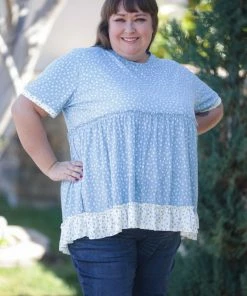 Boutique Simplified Denim Dreams Peplum