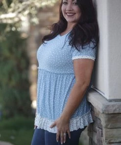 Boutique Simplified Denim Dreams Peplum