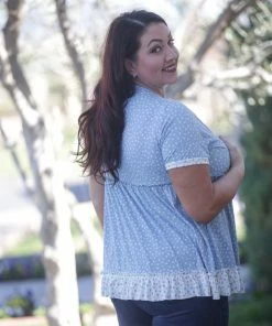 Boutique Simplified Denim Dreams Peplum