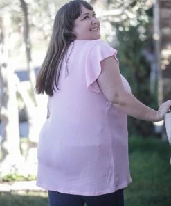 Boutique Simplified Vision Of Love Blush Flutter Sleeve 3X